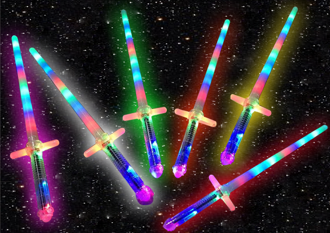 glowing swords