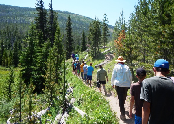 hiking with the family