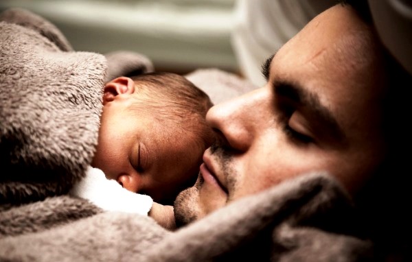 Father and Child Sleeping