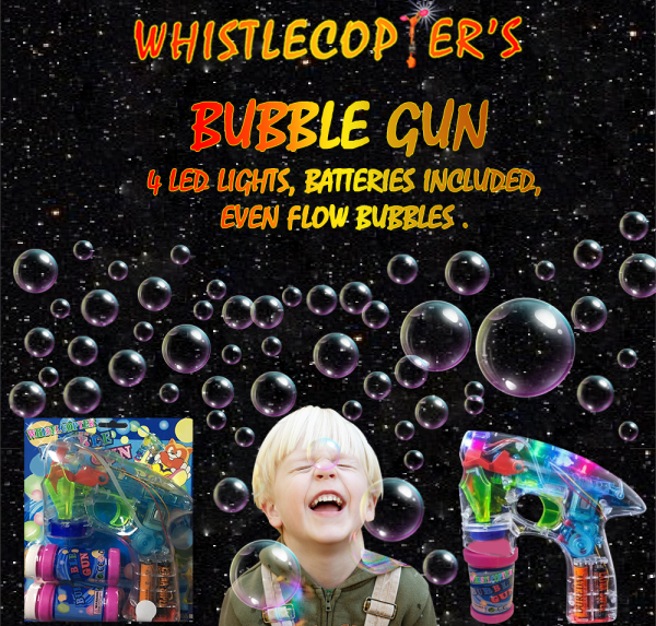 Whistlecopter LED Bubble Gun