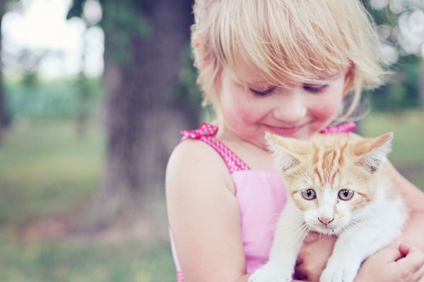 Child and her Cat