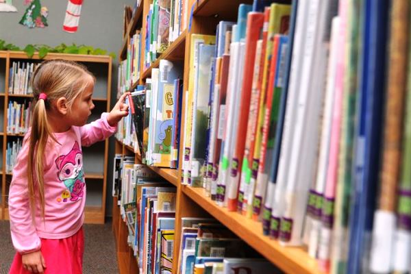 Girl and Books