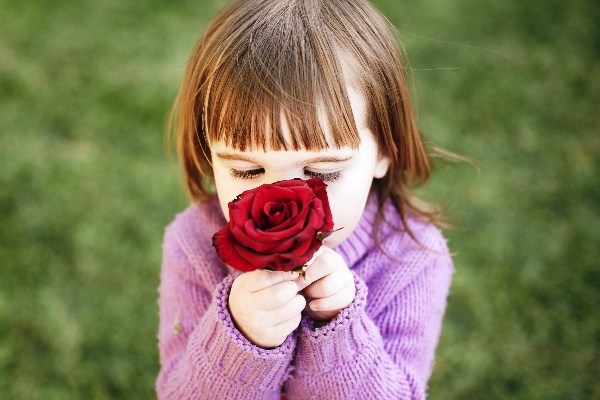 Smelling Fragrant Flowers 