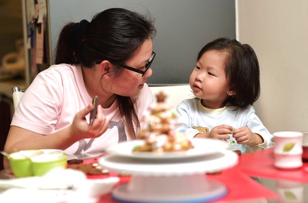 Mother Explaining to her Child