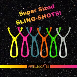 10-Pack Maxi Slingshots with 8-Inch Rubber Bands for Maximum Launch Power