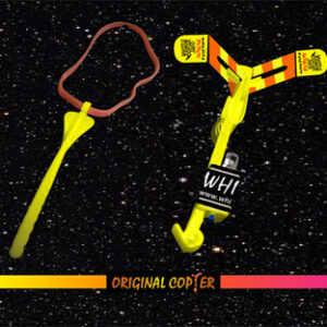 Whistle Copter (Patented) with Exclusive Viper Launcher & 7-Inch Red Rubber Band